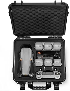 Lekufee Waterproof Hard Carrying Case Compatible with DJI Air 3 Drone/DJI Air 3 Fly More Combo/DJI RC 2/DJI RC N2 Remote Controller and Accessories(Case Only)