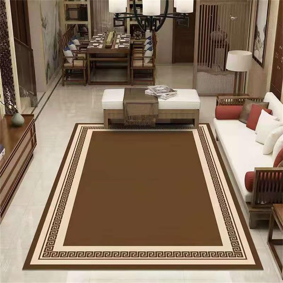 Descente de lit marron 100x200cm pour un réveil cocooning en douceur
