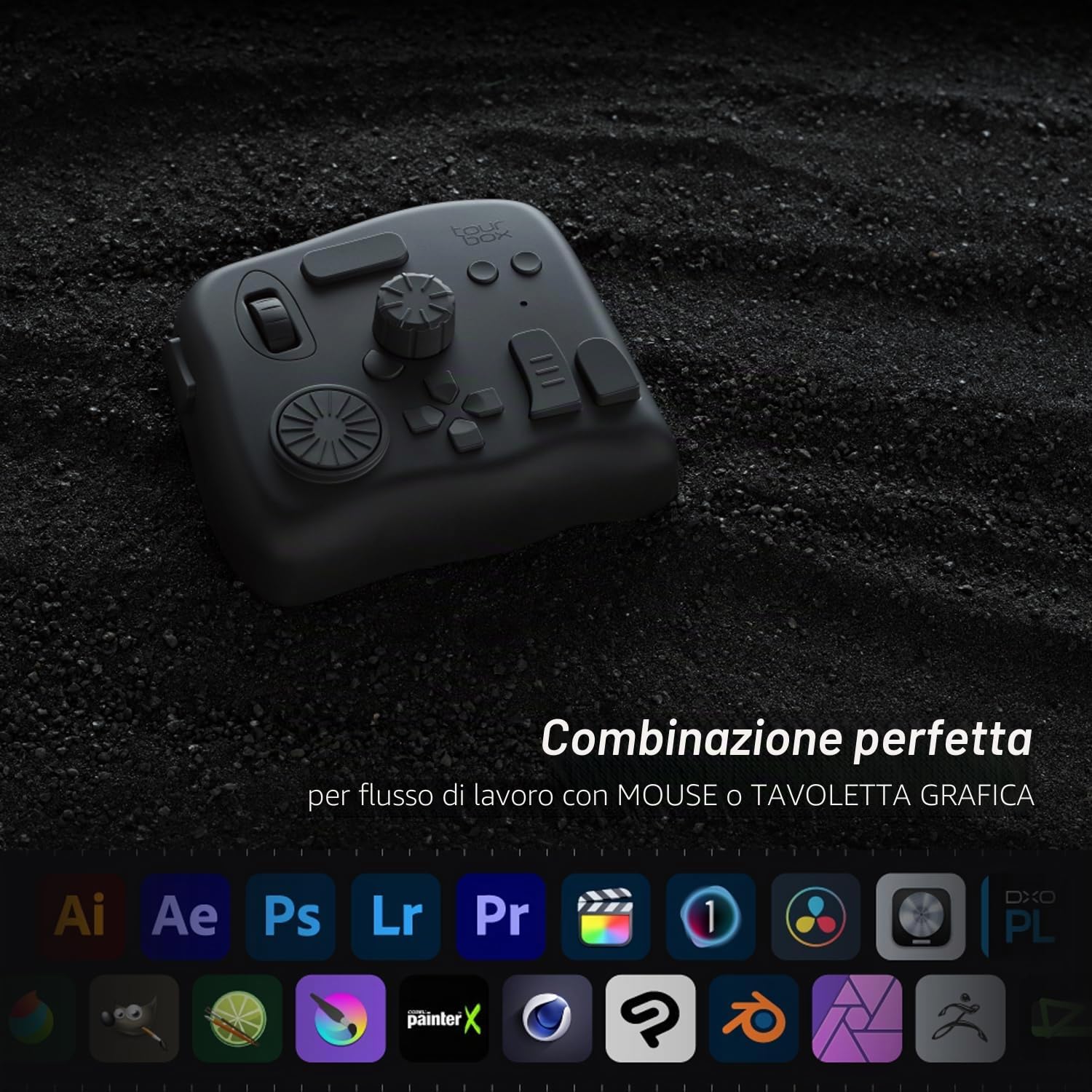 TOUR BOX Elite, Controller per Video Editing Fotografico, Bluetooth Tastiera di Scelta Rapida Personalizzata, Console Creativa per Photoshop Lightroom Premiere, Twavoletta da Disegno Windows Mac PC