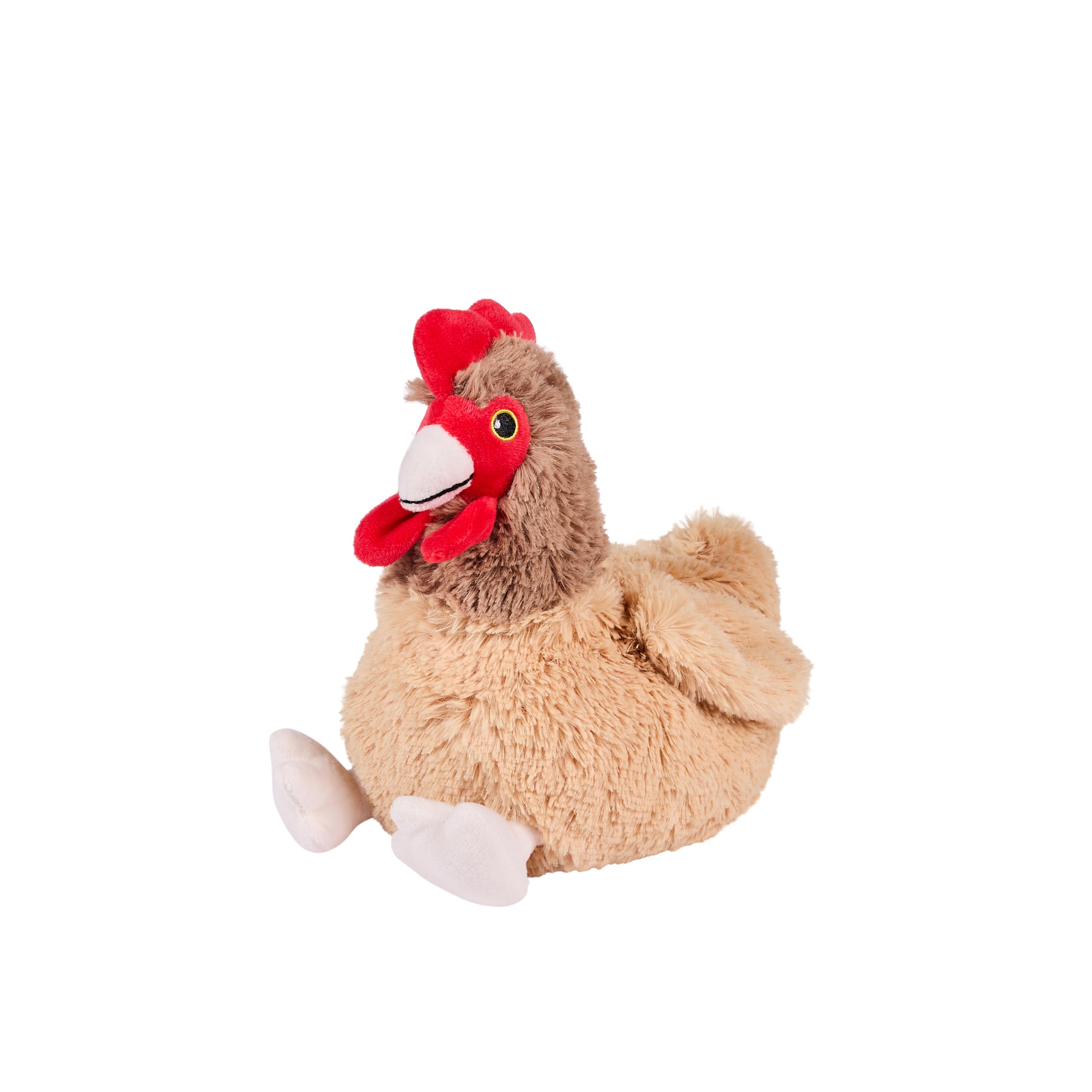 Warmies Braune Henne Plüschtier Große Größe, Vollständig Mikrowellengeeignet und Gewichtetes Kuscheltier für Angst, Im Gefrierschrank kühlen oder in der Mikrowelle erwärmen, Weiches Wärmekissen