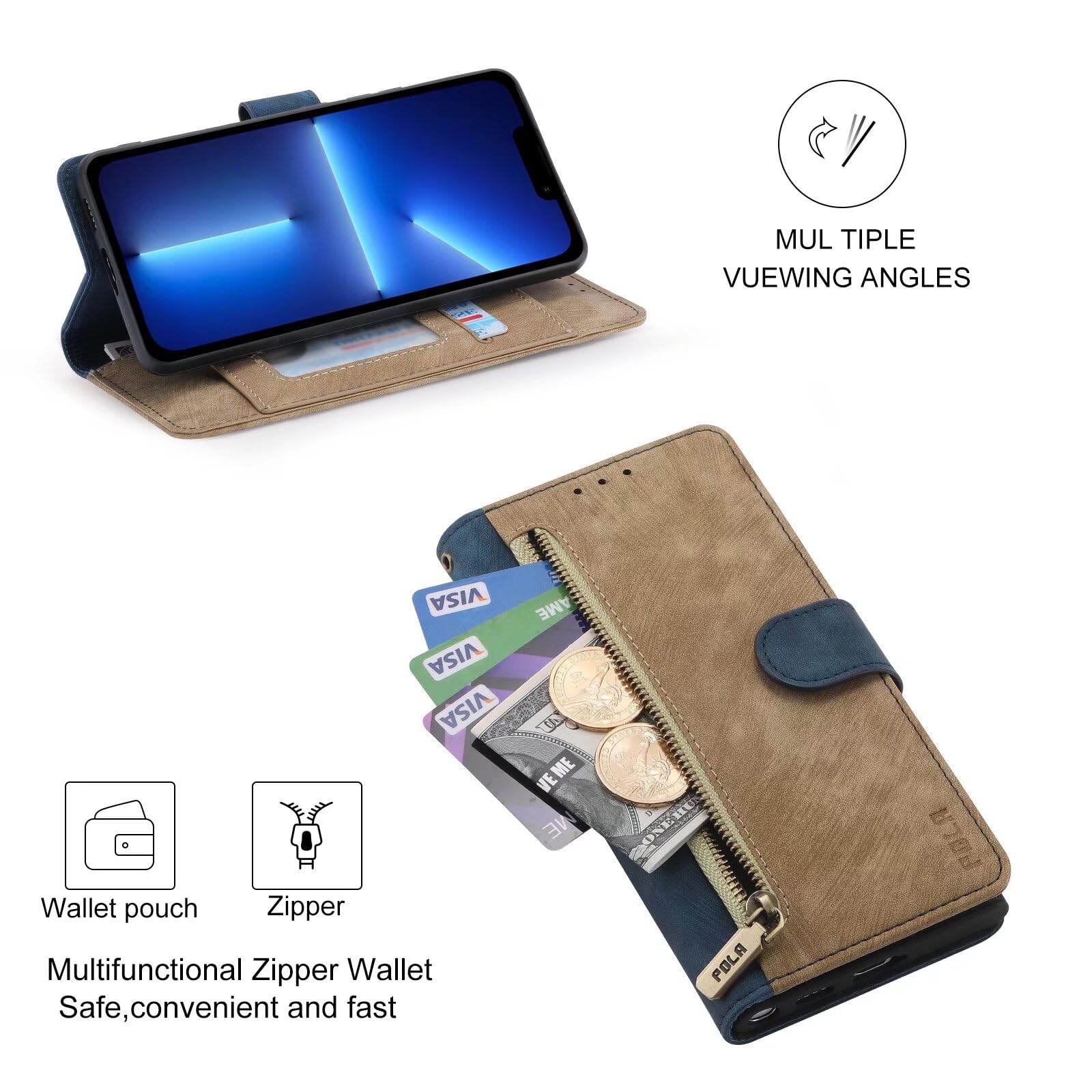 Custodia In Pelle Con Supporto Per OPPO Reno5 Pro Plus 5G Find X3 Neo Red Sku103003360c