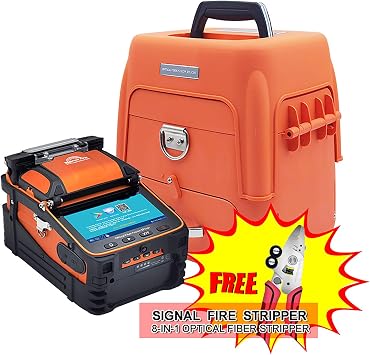 Signal fire AI-9 Optical Fiber Fusion Splicer, Fiber Fusion Splicer Features 5S Splicing 15S Heating for FTTH and Cable Splicing Projects (UK Plug)