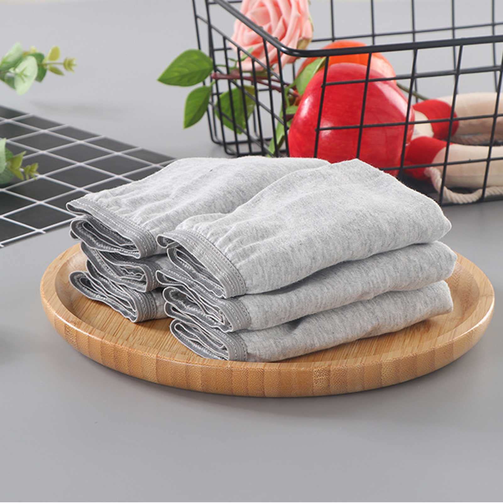Wysokiej jakości męskie jednorazowe bez prania bawełniane bokserki bokserskie spodenki do szpitala turystycznego pobyty w nagłych wypadkach - 10pk(Color:SZARY,Size:XXL-XXLarge)