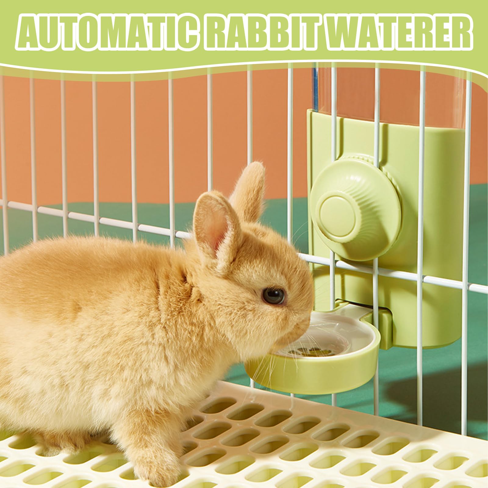2 unidades dispensador automático de agua conejo: botella colgante para mascotas, botella de agua automática, botella de agua para conejos, chinchilla, erizo, ardilla, hurón (azul + verde, 600