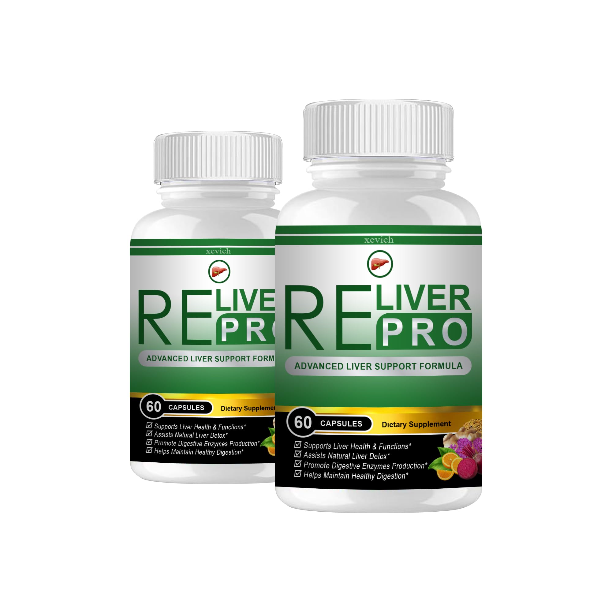 ReLiver Pro - ReLiver Pro Dietary Supplement (2 Pack, 120 Capsules)