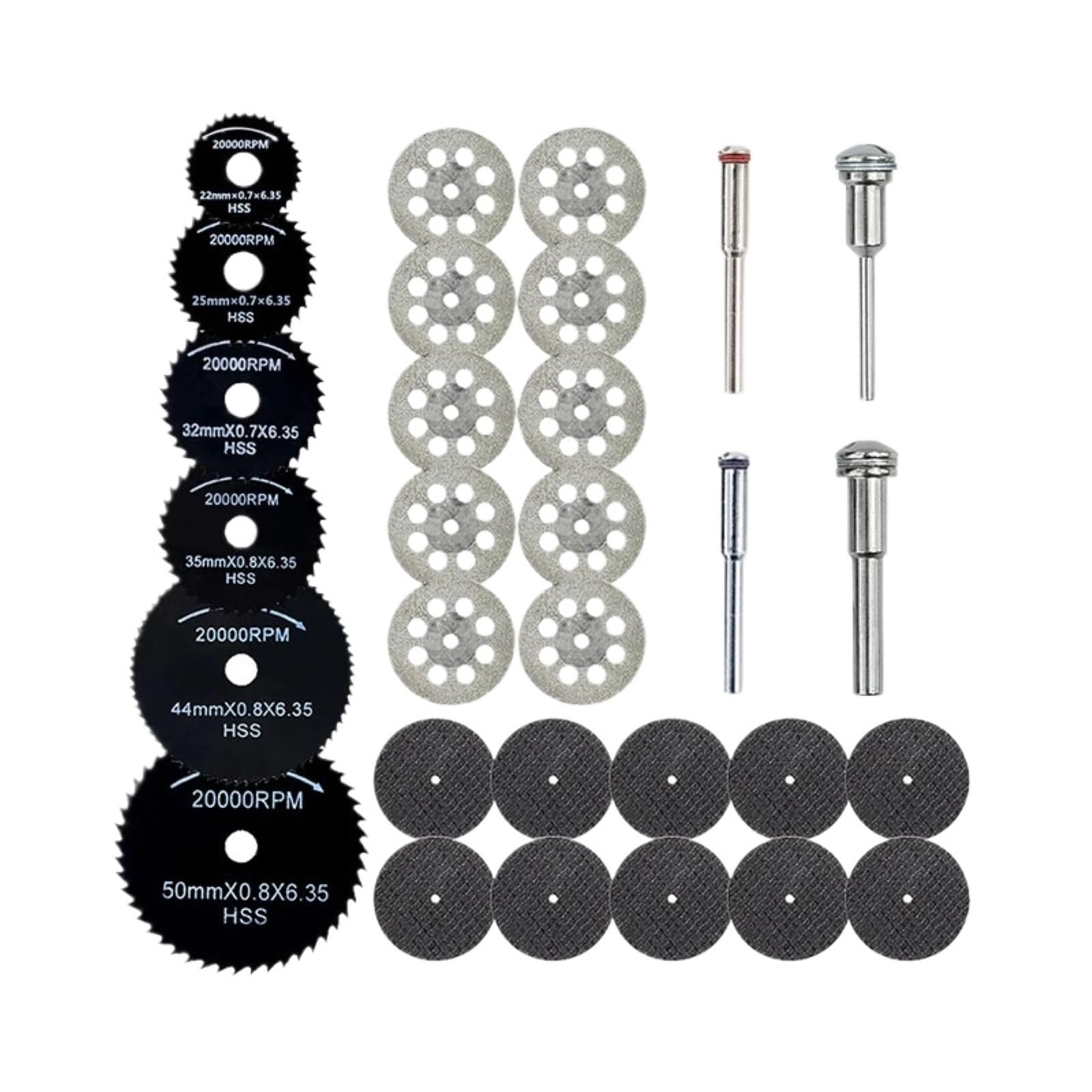 Brzeszczot do cięcia metalu Tarcze tnące HSS Mini piła tarczowa Metalowa tarcza tnąca do mini wierteł Akcesoria narzędzi obrotowych(32pcs Set)