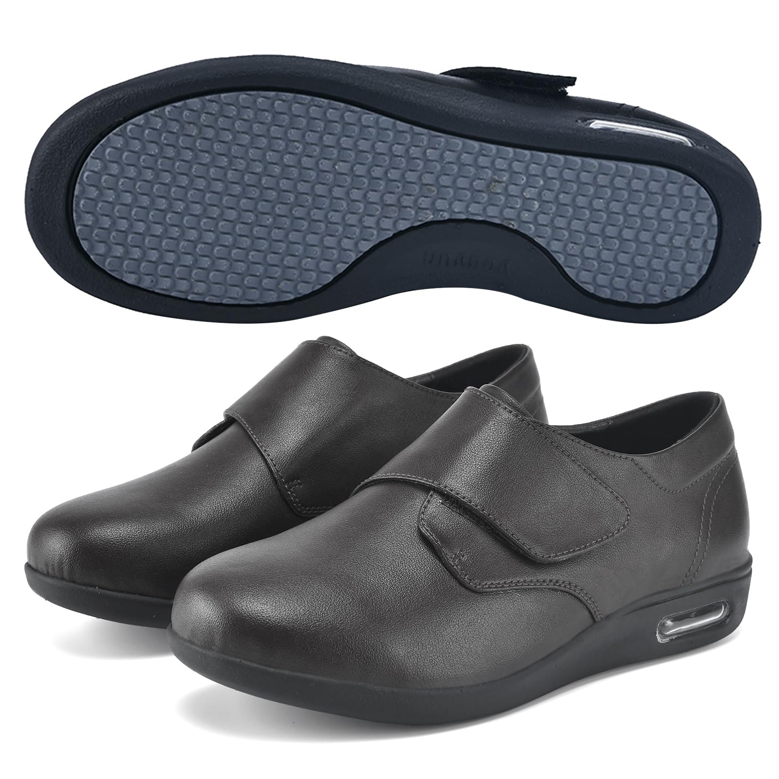 AEHO Scarpe Uomo per Diabetici Scarpe Uomo Pianta Larga Scarpe Sportive Ortopedici Slip-on da Donna in Pelle Impermeabile Donna Scarpe Scarpe Ortopediche da Donna