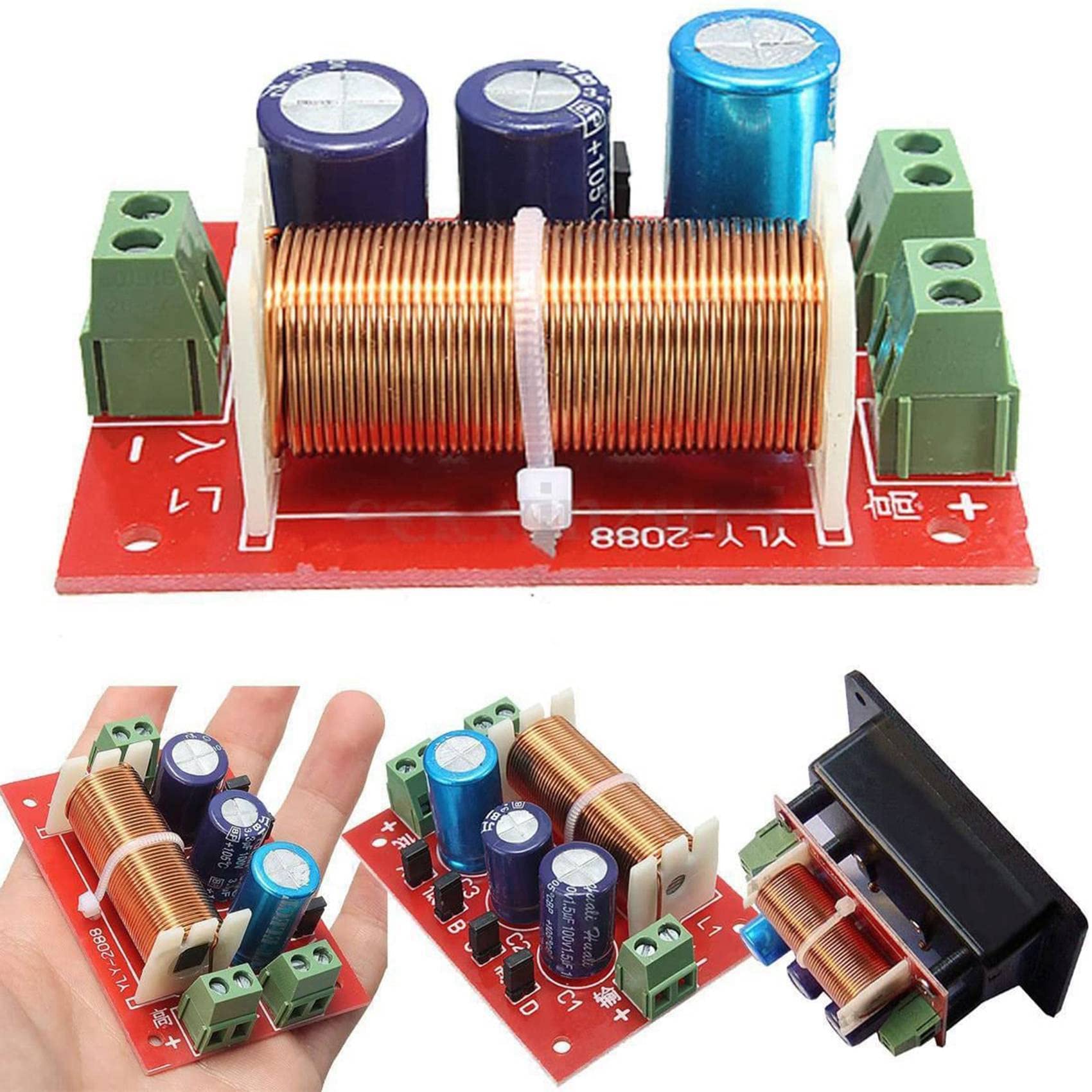 4X 400W Altoparlante Crossover 2 Vie Alto-Basso 4-16 Ohm Divisore di Frequenza per Altoparlante