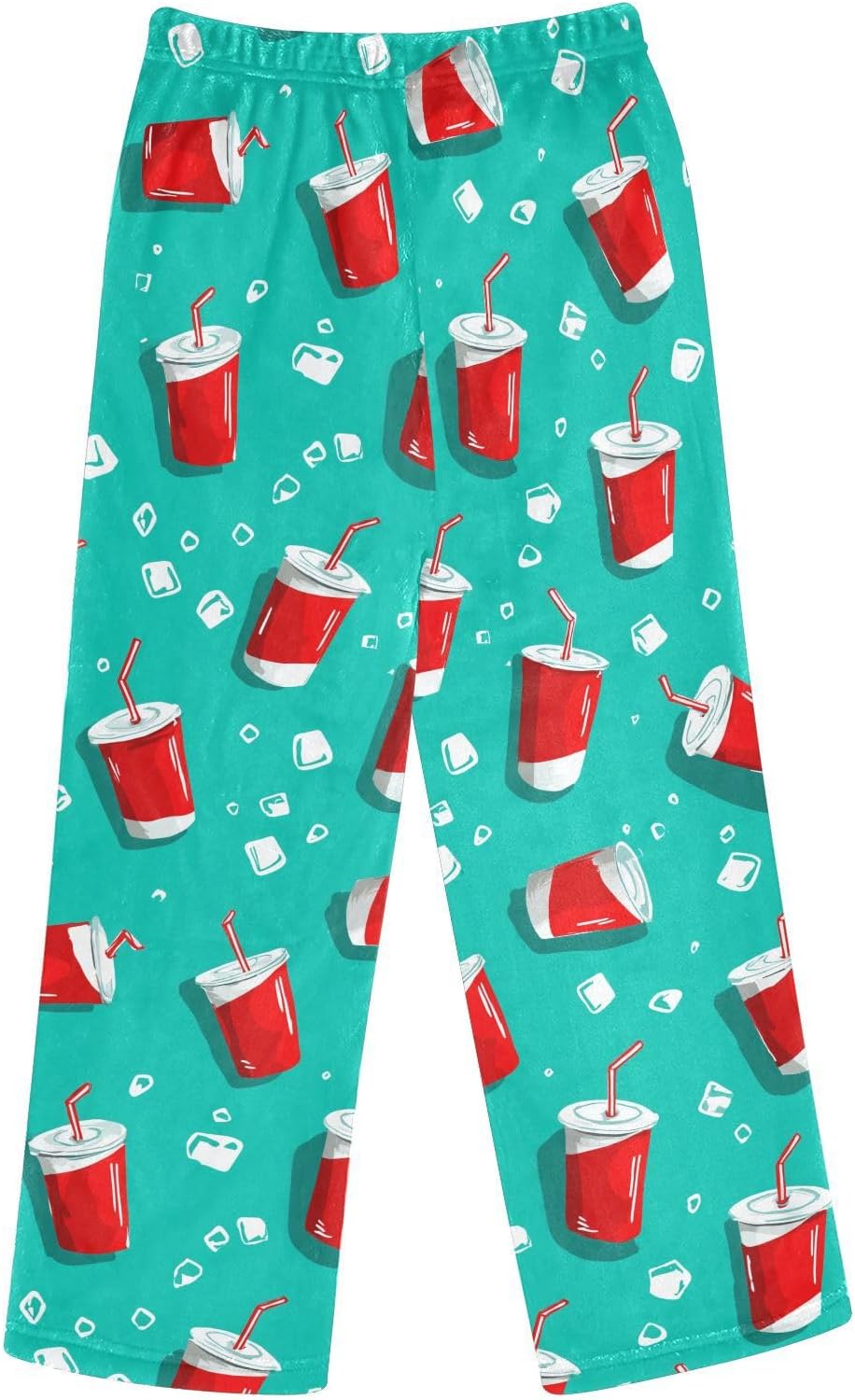 Red Cup with Ice Boys Pants for Kids Fleece Bottoms Long Jogger Pants Trousers with Pockets Size 6-14Y