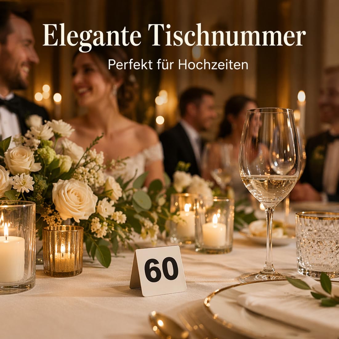 Tischnummern Metall 31-50 Edelstahl Tischnummern Gastronomie Stapelbare Doppelseitige Tischnummernschilder für Party Bankette Restaurants Bars Empfänge Cafés Hotel