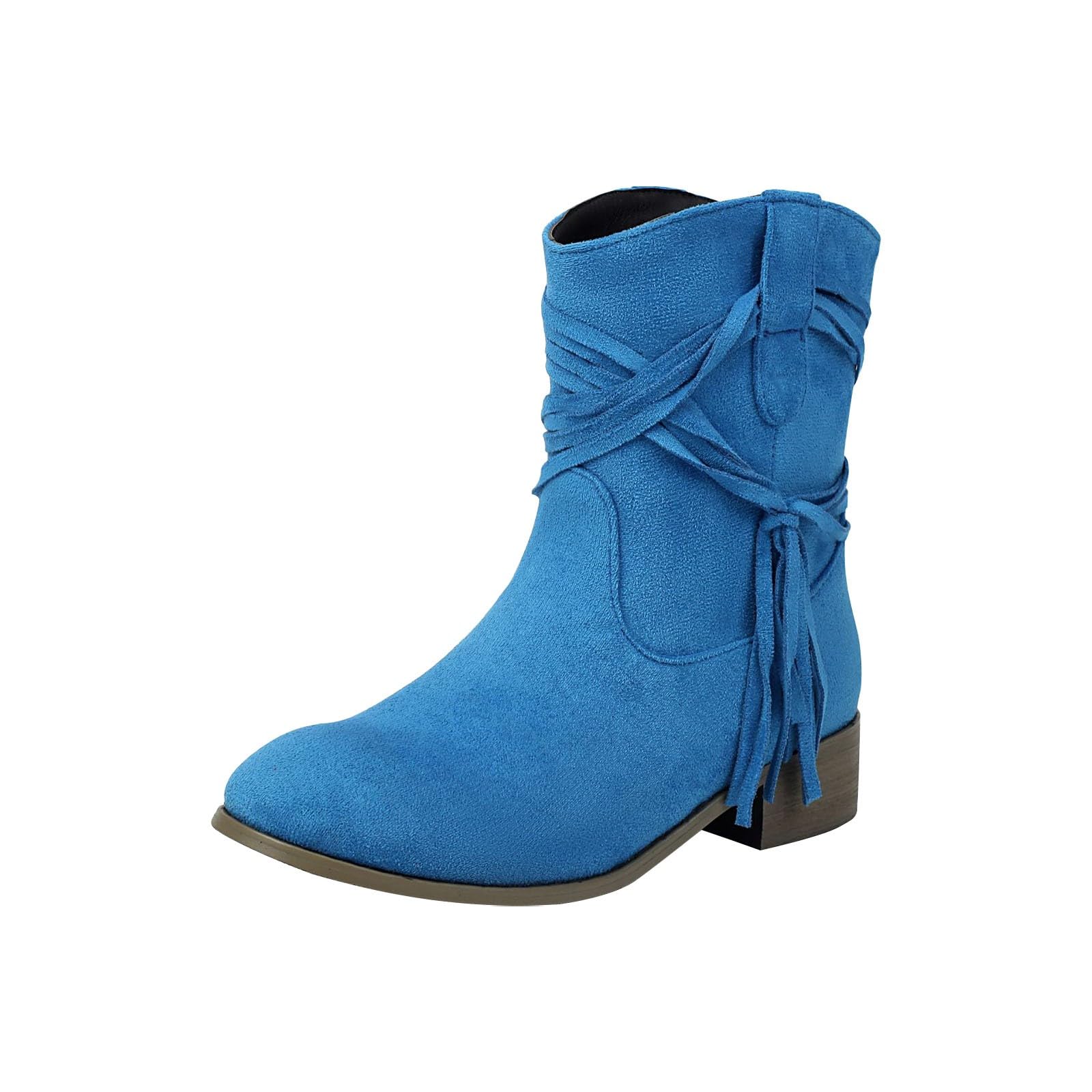 Stivaletti Donna Estivi Antiscivolo Comodi con Tacco Stivali Robusti Antivento Chic Stivaletto Leggero Elegante Vintage Stivali da Pioggia Stivaletti per Esterno Neve Giardino e Trekking