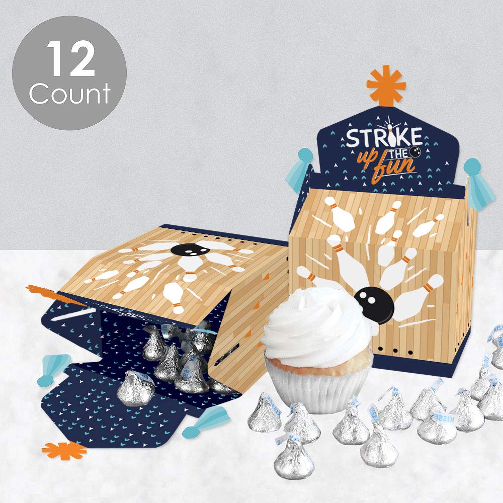Strike Up the Fun - Bowling - Caja de golosinas para fiestas de cumpleaños o baby shower, juego de 12 3