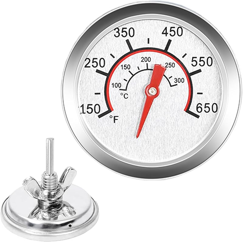1.85" G432-8L00-W1 Thermometer Gauge Replacement Part for Charbroil Grill | Temperature Gauge for Charbroil Tru-Infrared Performance & Advantage 463229521 463243518 and More Char-Broil Grills