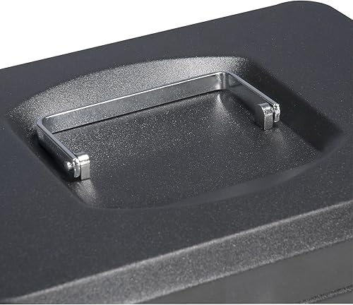 Miniatura 3 de BARSKA Caja de efectivo de 10 pulgadas con cerradura de llave, color negro