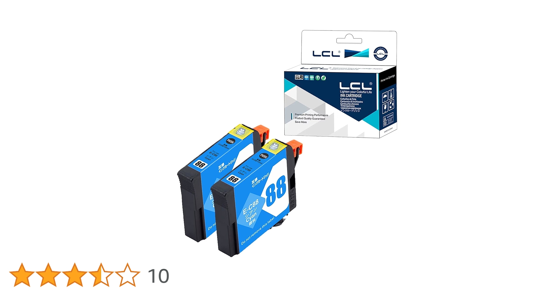 Amazon.co.jp: LCL エプソン用 ICC88 （2パック シアン） 顔料
