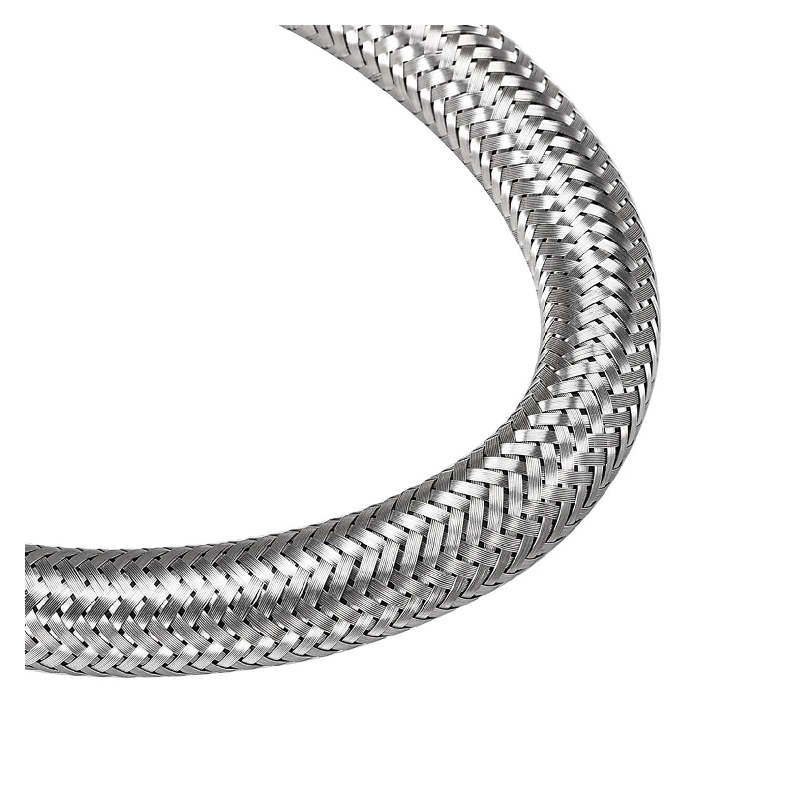 Manguera de ducha trenzada de acero inoxidable de 30 a 60 cm, manguera universal G1/2 de acero inoxidable 304, paquete de 2 unidades, flexible y a prueba de fugas