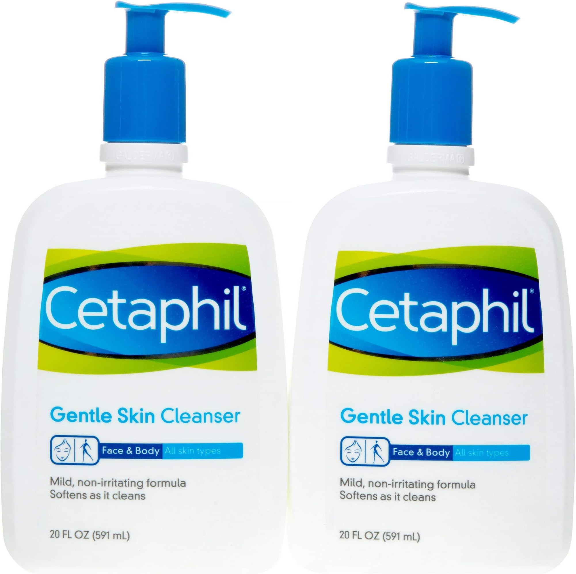 Cetaphil Gentle Skin Cleanser, Non-comedogenic 20 Fl Oz (pack of 2)