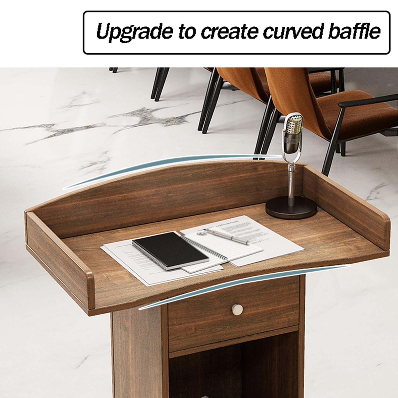 Scrivania regolabile con cassetto bloccabile per postazione di lavoro per reception e bancone