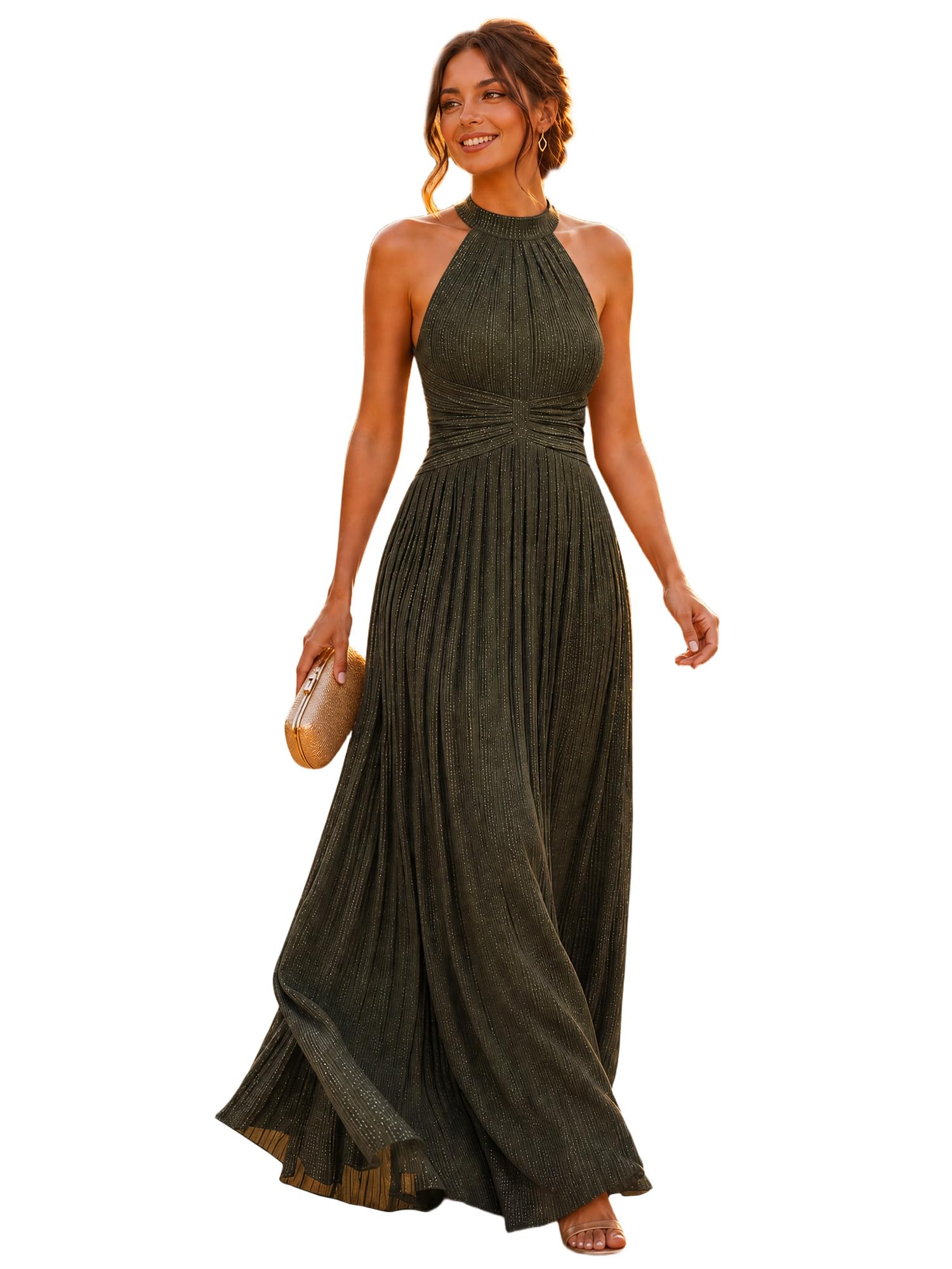 Ever-Pretty Halter Glitter Dress