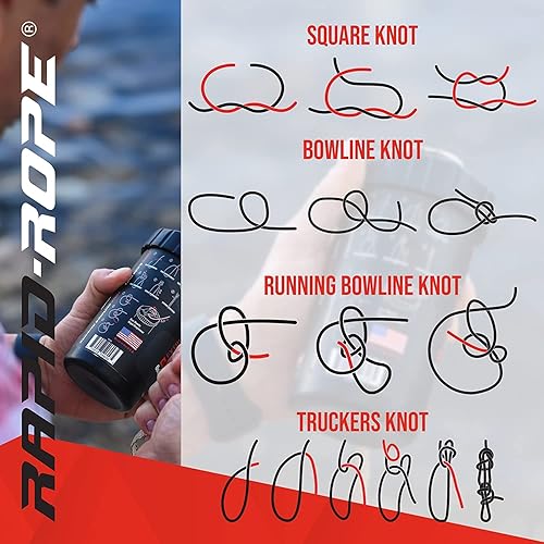 Miniatura 6 de Rapid-Rope Recambio para recipiente paquete de 2 unidades bronceado  Cuerda multiusos sin enredos camping senderismo caza y pesca  Alternativa de