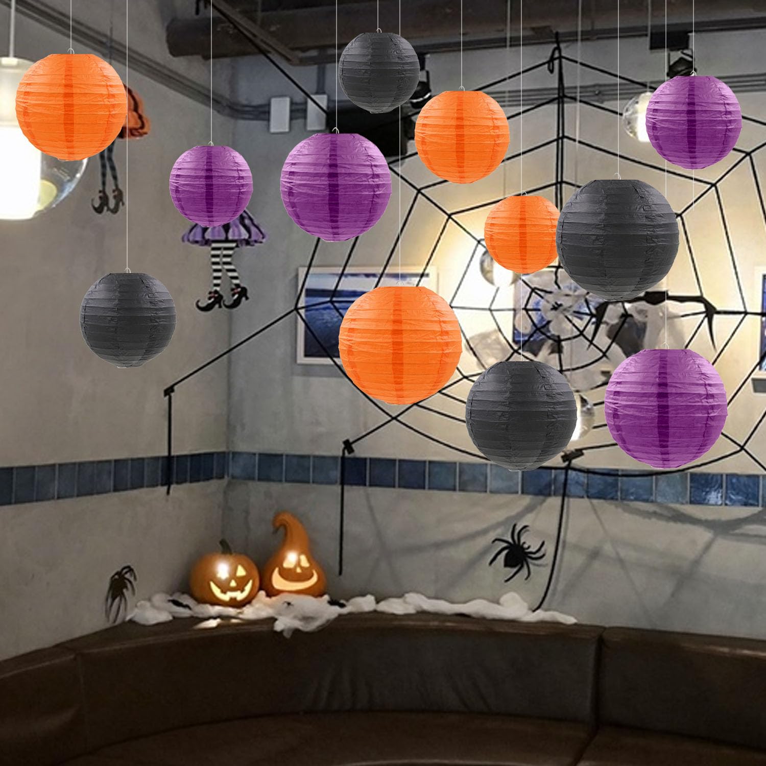 Halloween Paper Lanterns Bat Lantern Template – Pumpkin Lantern SVG,