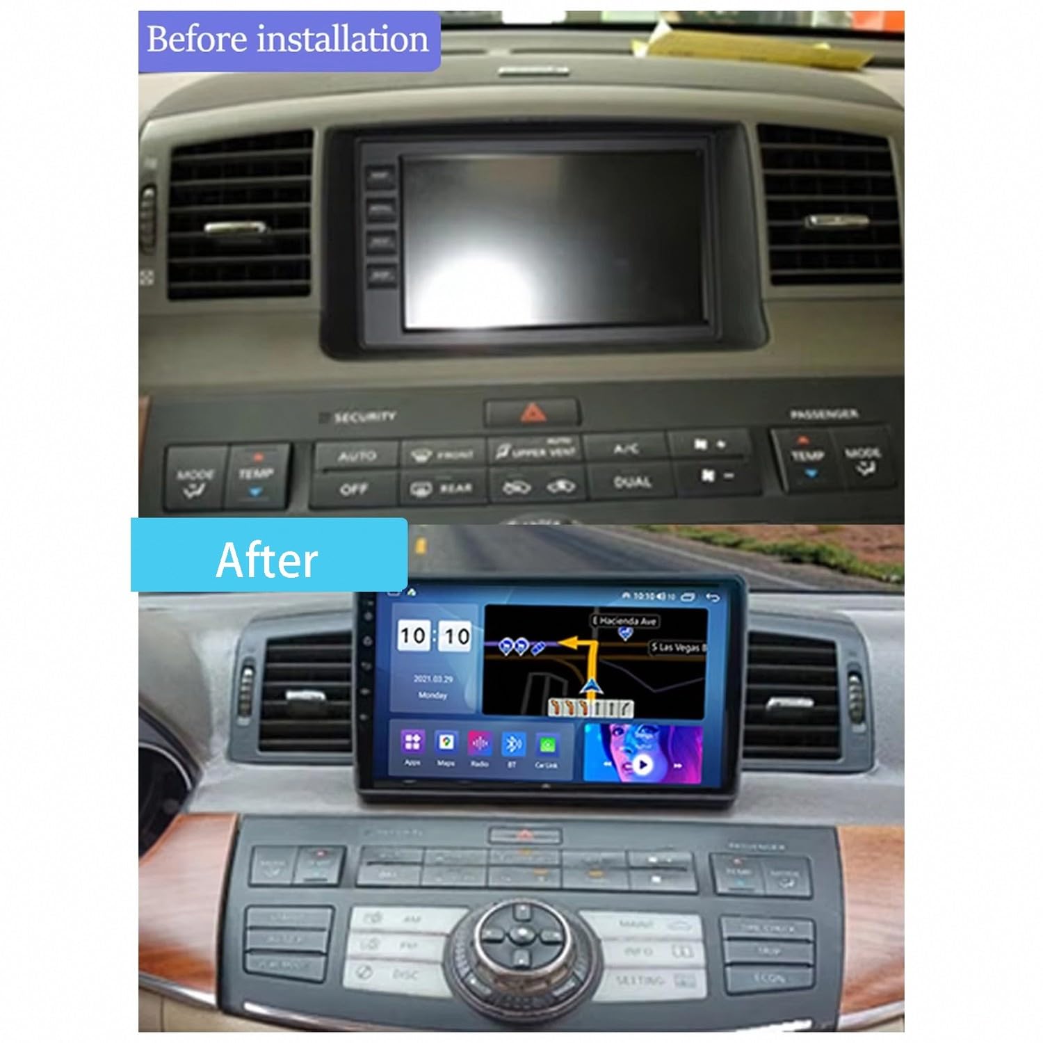 Car Stereo dla Infiniti M35 2003-2010 9 Inch Android 15 Touch Screen Cooling Fan For, 8 Core 8G+128G