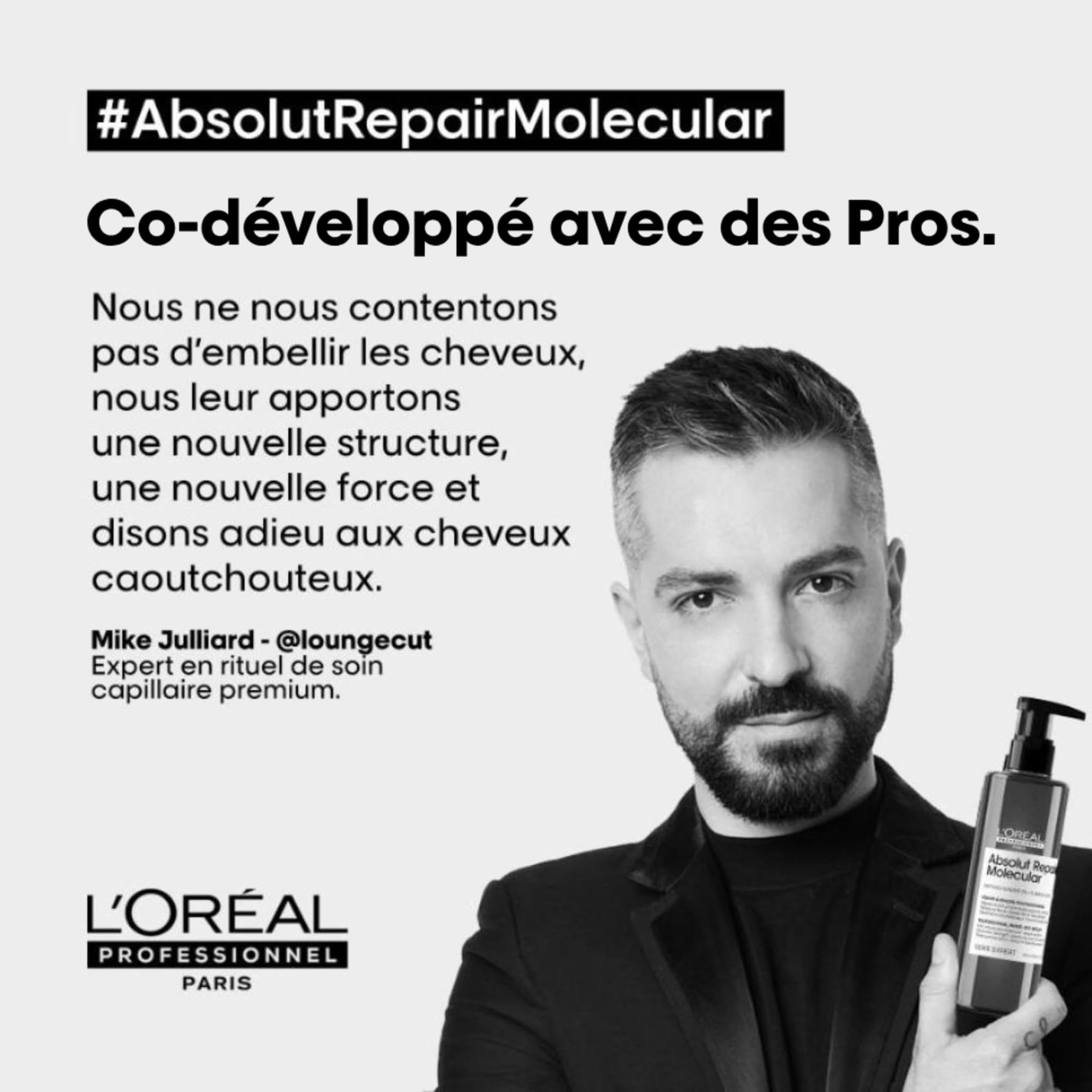 L’Oréal Professionnel, Routine Réparatrice Absolut Repair Molecular pour Tous Types de Cheveux Abîmés, Répare 2 ans de Dommages en Une Application, Formule brevetée, Shampoing + Sérum + Masque