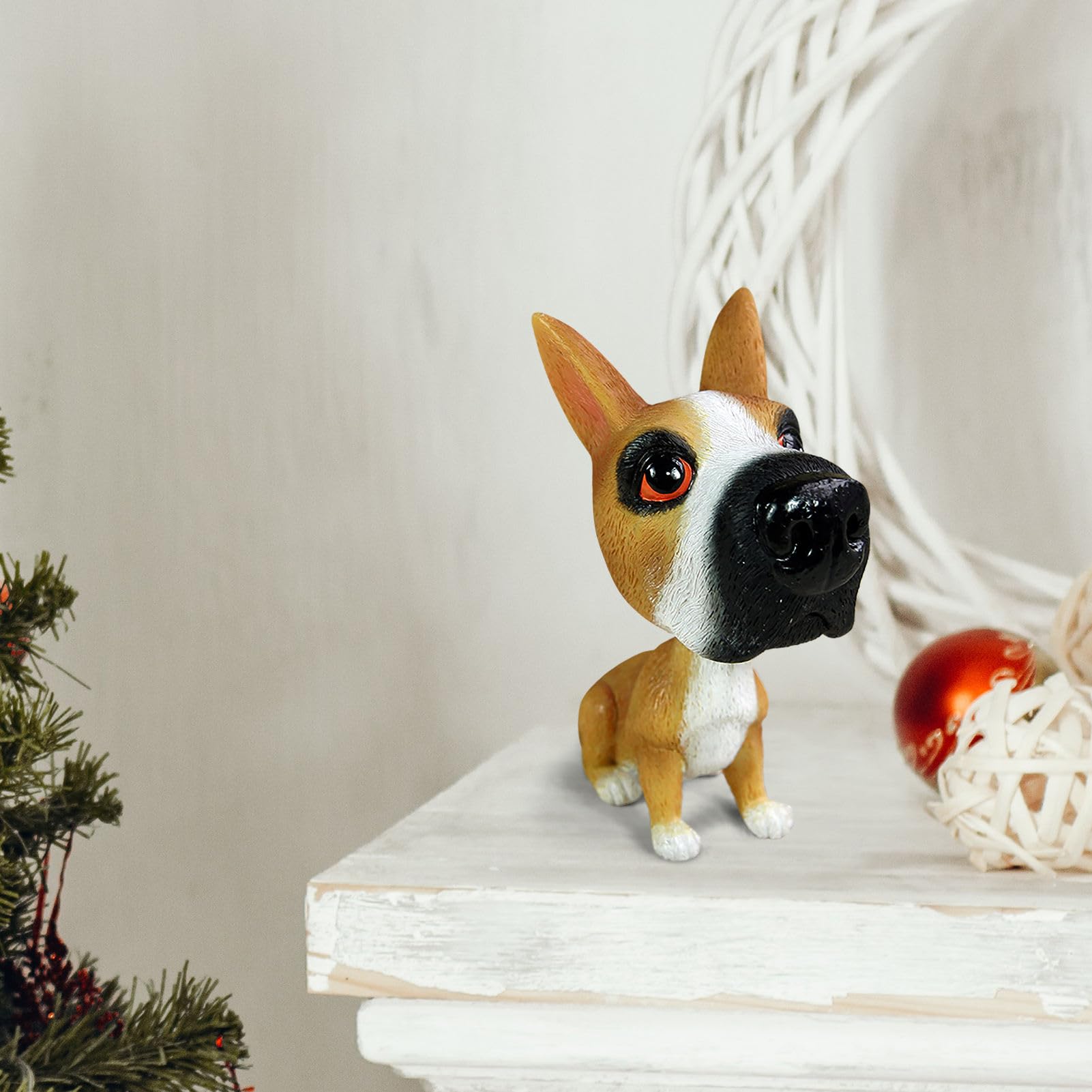 Figurine Chien Bobblehead Pour Tableau De Bord Voiture - Résine, Tête Qui Bouge - Décoration Amusante, Facile à Installer