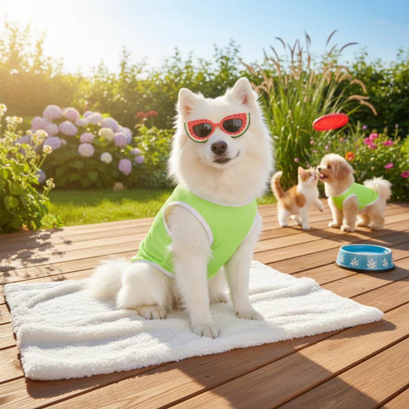 Baoblaze Gilet Industriale Canino Maglietta Cane Canotta Cani Pettorina Leggera in Tessuto a Rete Che Favorisce Ventilazione E Riduce Sporco da Esterno Adatto, Array, Verde Fluorescente, XL