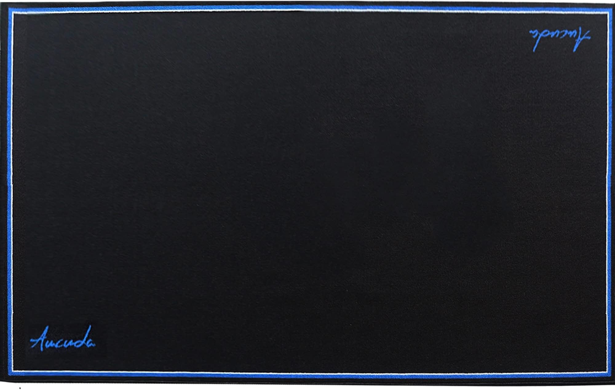 Aucuda Drum Rug Mat Non Slip, 4x6ft Electric Bass Drum Set Kit Music Carpet, Tightly Woven Fabric Soundproof TPR Grip Bottom Pedal, Drummer Must Have Accessories, Apartment, Garage, Basement, Black.