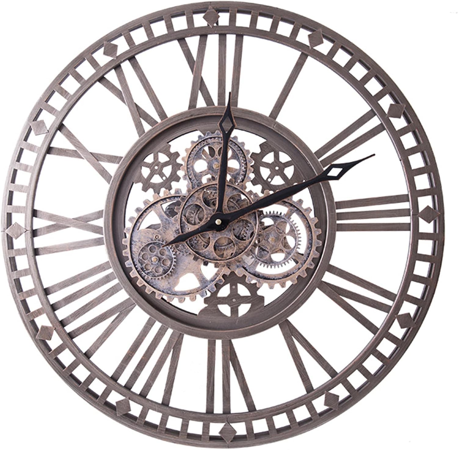 GAIIIA Vintage Industrial Gear Wall Clock 3D Handmade No