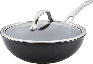 X Hybrid Nonstick Induction Stir Fry Wok Pan Cookware with Lid, Dishwasher Safe, Compatible with All Stovetops, 10 Inch - Charcoal Gray