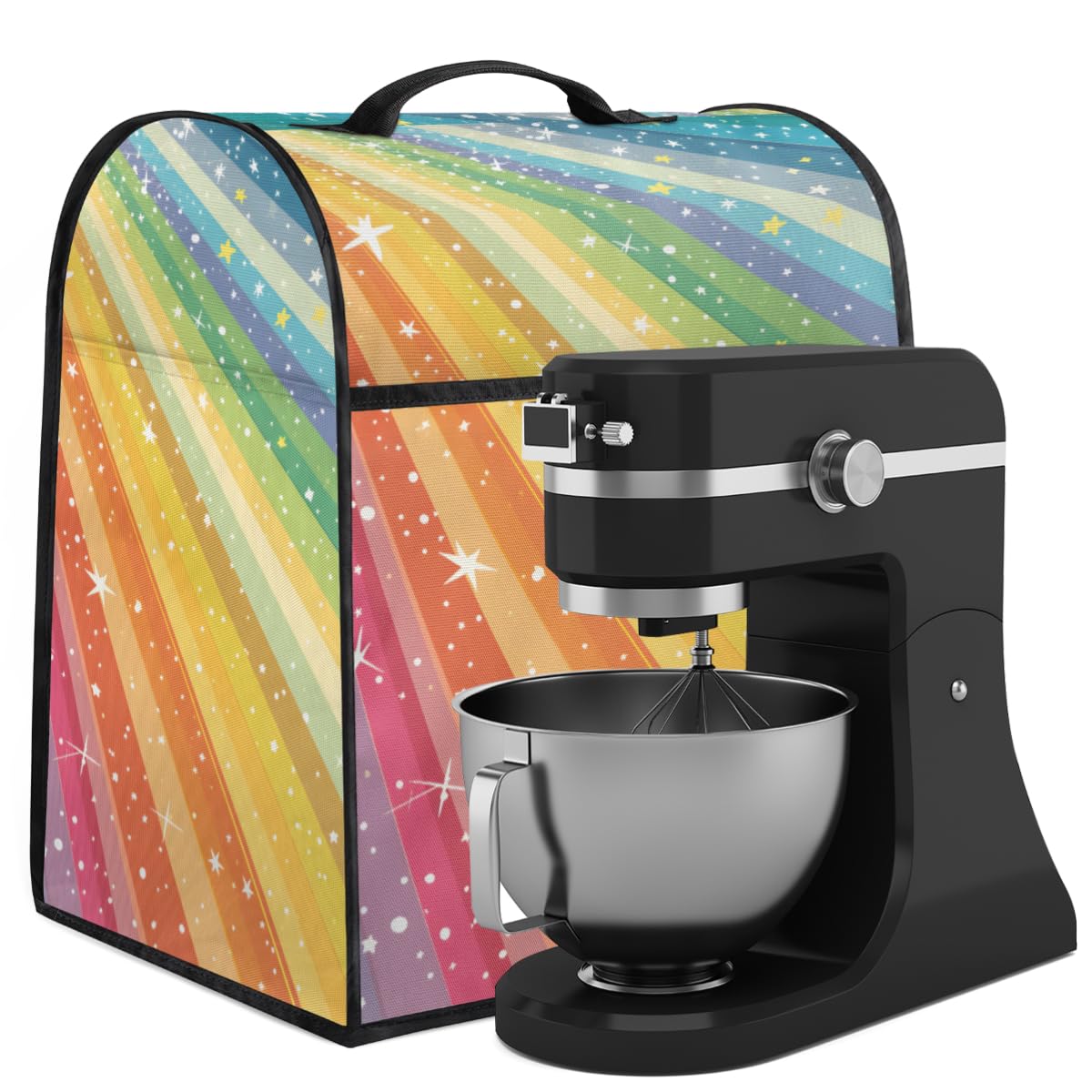 Coffee Maker Cover Star Rainbow Kitchen Appliance Covers Small Appliance Covers Blender Cover Juicer Cover Dust Covers for Kitchen Appliances with Top Handle and Pockets,Washable,C881