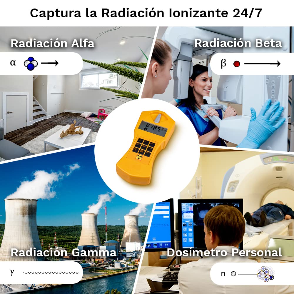 Standard | Contador Geiger para radiactividad - dispositivo de medición profesional para radiación alfa, beta y gamma - uso como dosímetro personal - incluye interfaz USB y software de evaluación.
