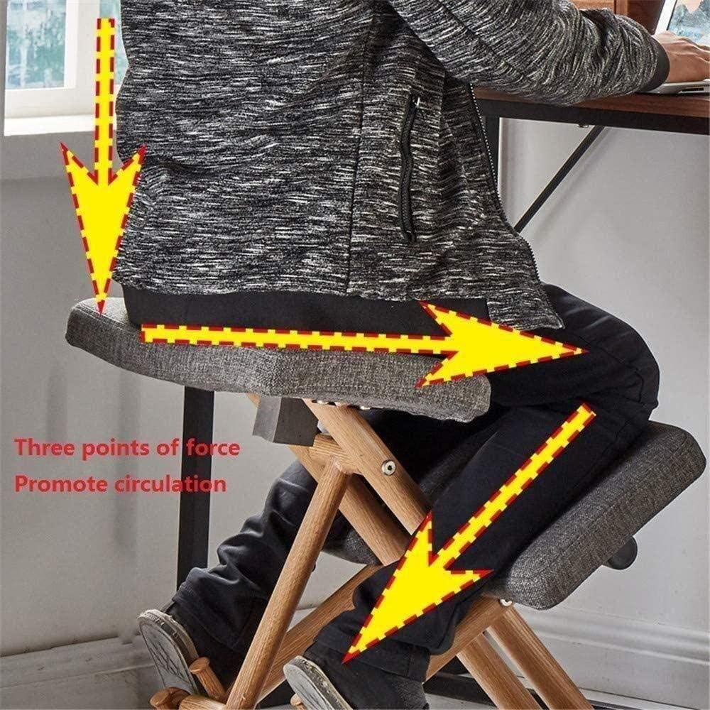Renovation House Adjustable Orthopedic Soft Kneel Seat Professional Back Support Neck Pain Spine Tension Relief Wooden Stool Stool Chair