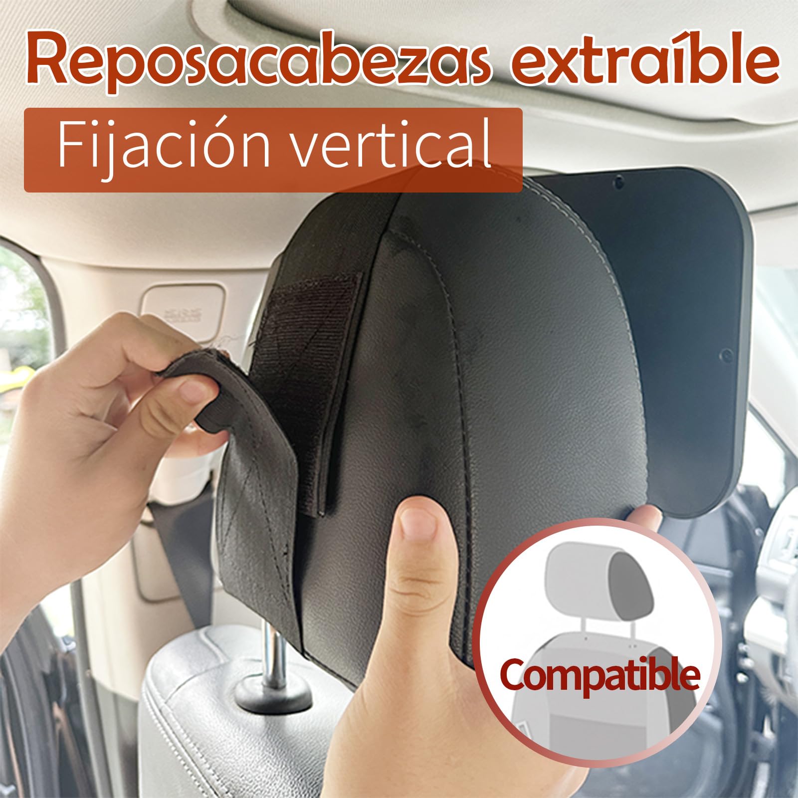 Funbliss Espejo de Coche Fijo Para Bebé,Espejo Coche Bebe Compatible Con Tesla y Otros Vehículos, Rotación 360°, Fácil Instalación Con Fijación Elástica Antideslizante, Plástico Irrompible