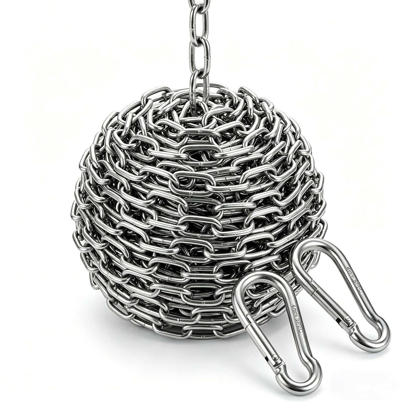 Heavy Duty Chains,4MM 3M Metal Steel Gate Chain Stainless Steel for Bike Lock Padlock Gate