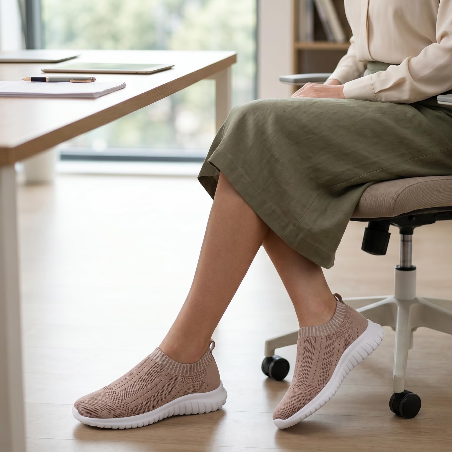 TIOSEBON Scarpe da Corsa per Donna Sportive e Casual in Mesh, Traspiranti, Leggere, Sneakers,