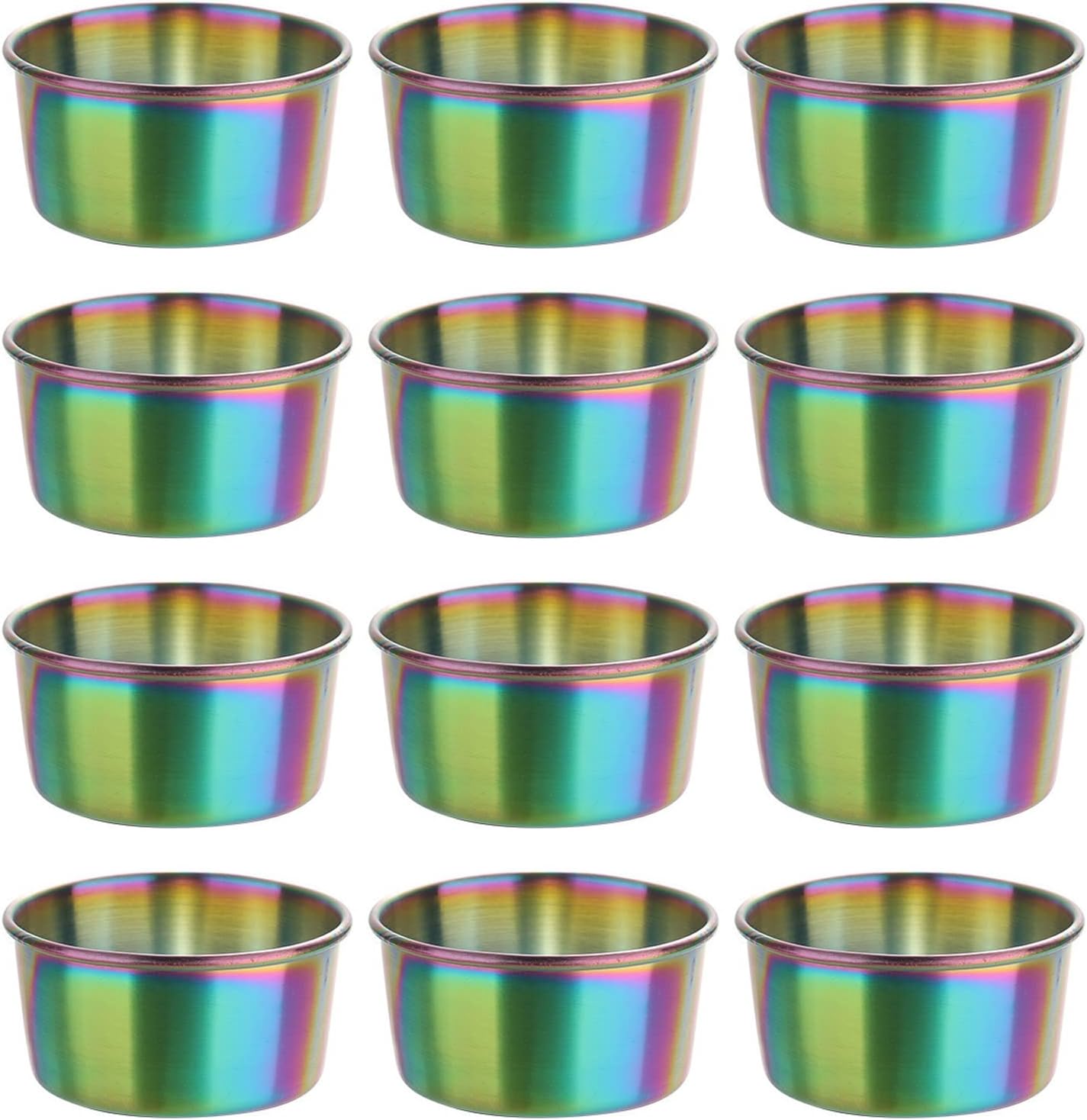 Small Sauce Cups, 12 Pack 2.8oz Stainless Steel Ramekin