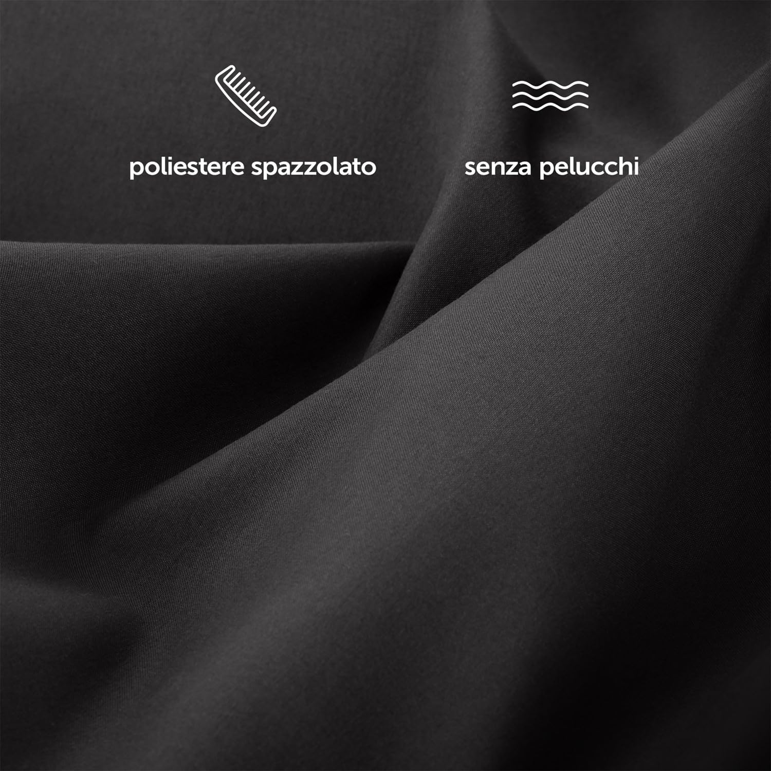 Blumtal Set lenzuola una piazza e mezza 3pz - lenzuola 1 piazza e mezza certificato OEKO-TEX - lenzuolo angoli 135x190x30cm + lenzuola 1 piazza e mezza 220x275cm + 2x federa cuscino 50x80cm antracite