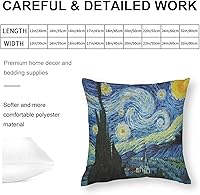 Vista 2 de Funda de almohada, noche estrellada amarilla y azul, funda de almohada decorativa, funda de almohada moderna de vacaciones para sofá, automóvil