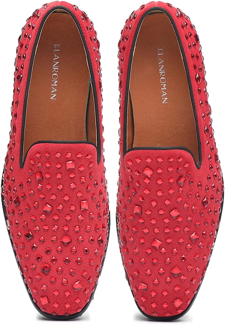 ELANROMAN Men's Loafers Leather Wedding Party Dress Shoes - Image 3