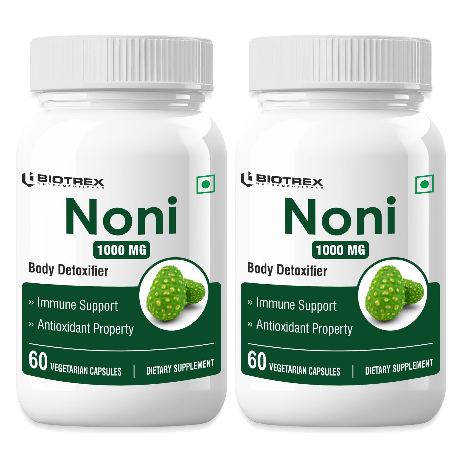 Biotrex Nutraceuticals Noni 1000mg - 60 Capsules (Pack of 2)