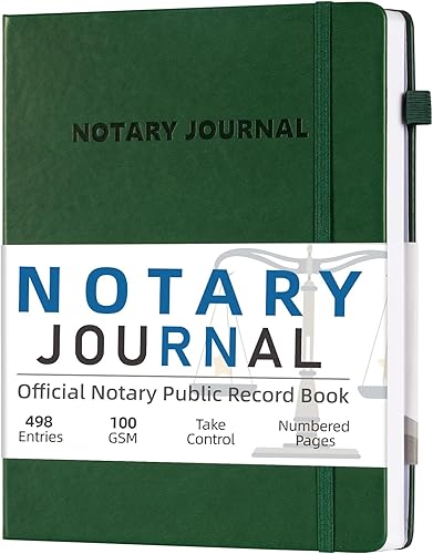 Miniatura 1 de Libro de registro de notario, 8.5 x 11.2 pulgadas, libro de registro notarial, diario público para actos notariales, libro de notario de tapa dura,