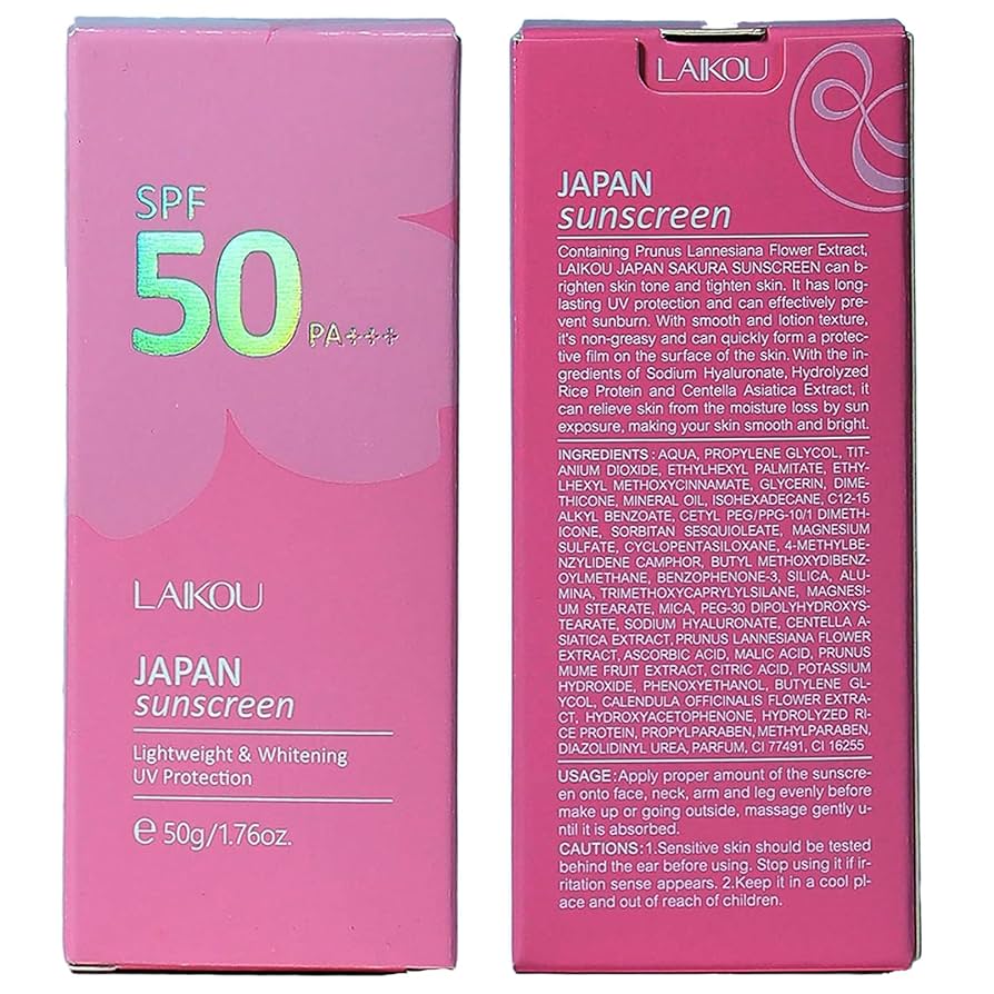 Amazon.com: Japanese Sunscreen SPF 50 PA+++ Rosada