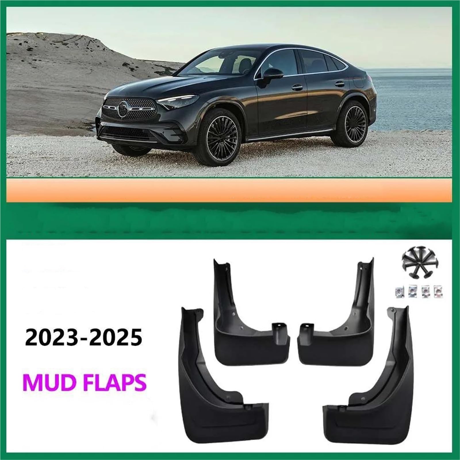Auto Schlammklappen Für Benz Für GLC Für GLC260 Für GLC300L 2023-2025 Rad Kotflügel Reifen