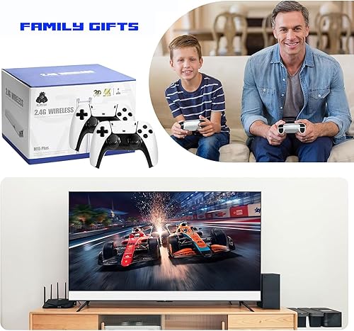 Miniatura 5 de Retro Game Console Stick Pro, Built-in 23 Emulators 40000+ Classic Video Games with 4K HDMI and Dual 2.4G Wireless Controllers (128GB) Plug