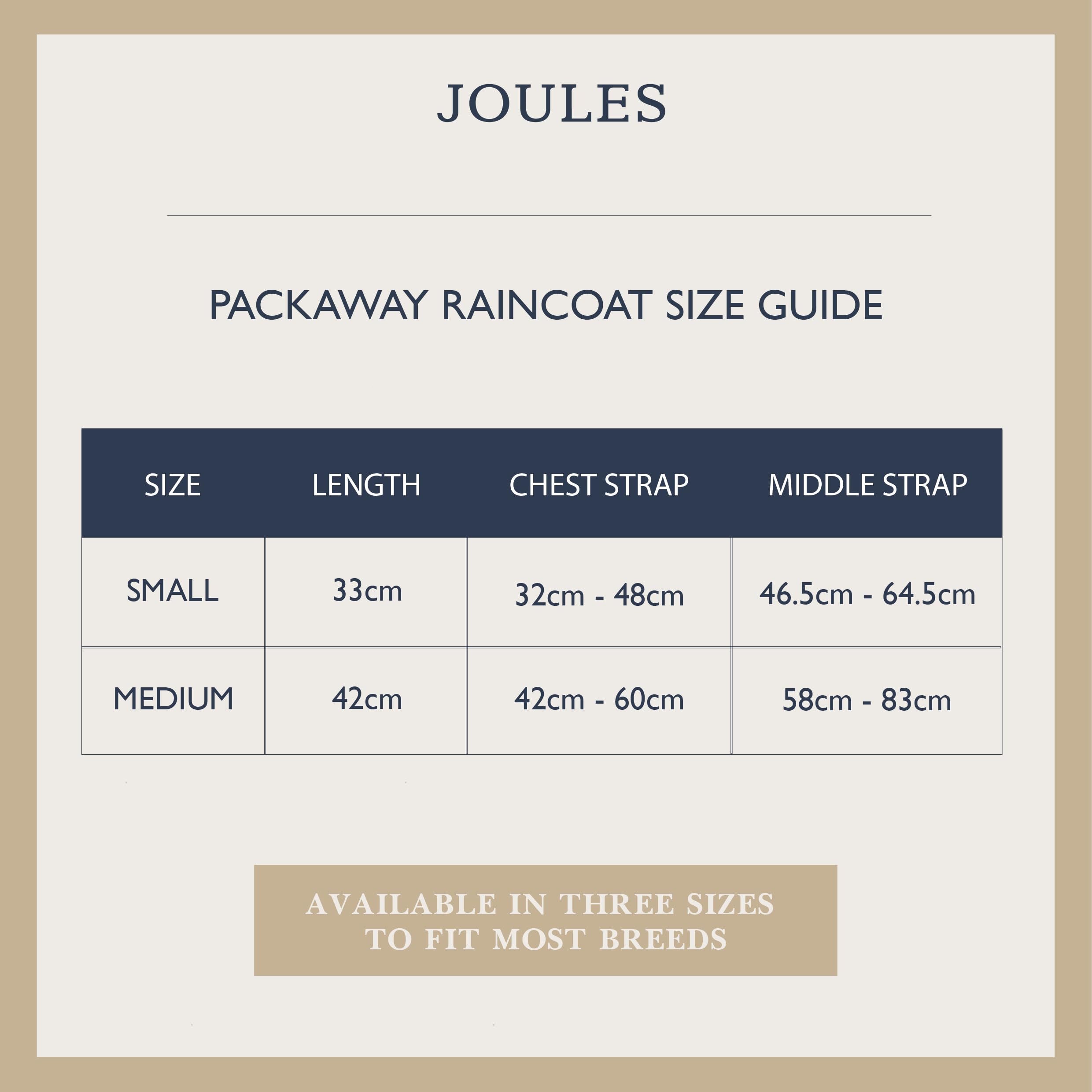 Rosewood Joules Henson Veste Pliable à Carreaux pour Chiens de Taille M, Lavable, légère et Portable, imperméable et imperméable pour Chiens de Taille Moyenne