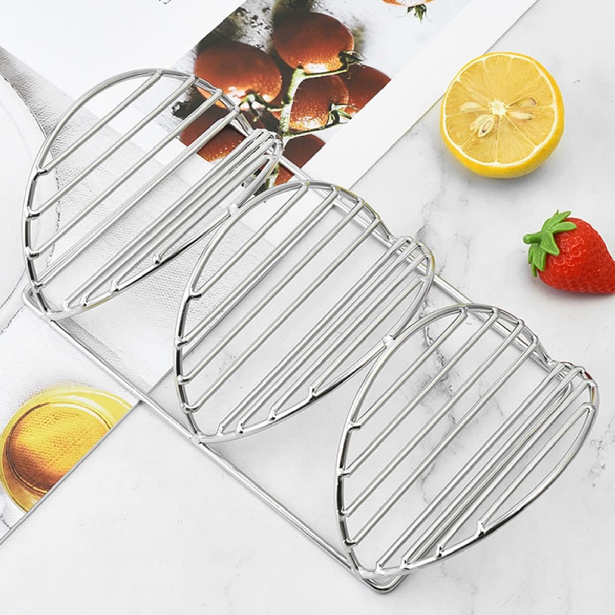 Holders Heart Home Wave Cm* cm* cm Shaped Mexican Stand Silver Burritos Household Pie Baking Dish Tray Plate Chicken Holds to Mexico Metal Tacos Parties Steel Kitchen Love Stand (Color : Silver