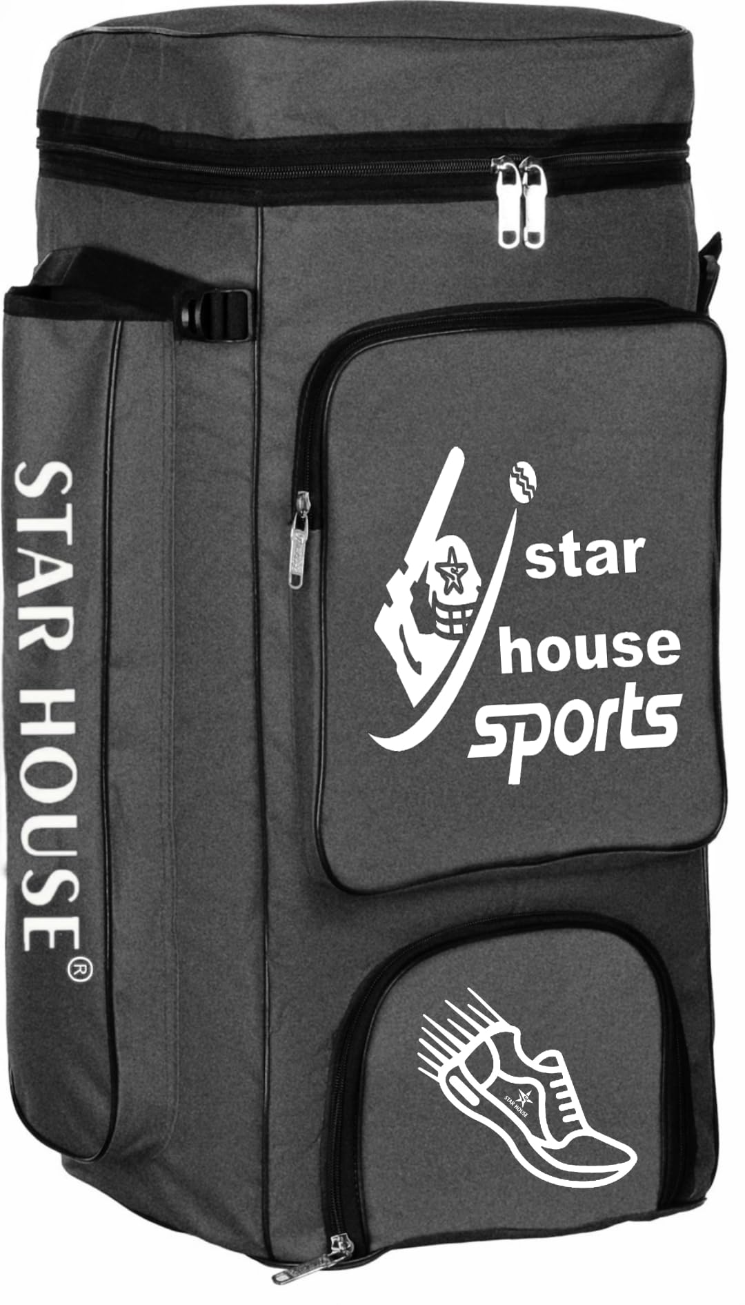 Star House Cricket Kit Bag Code Material and Soft and Smooth Zipper (Grey)-image-31